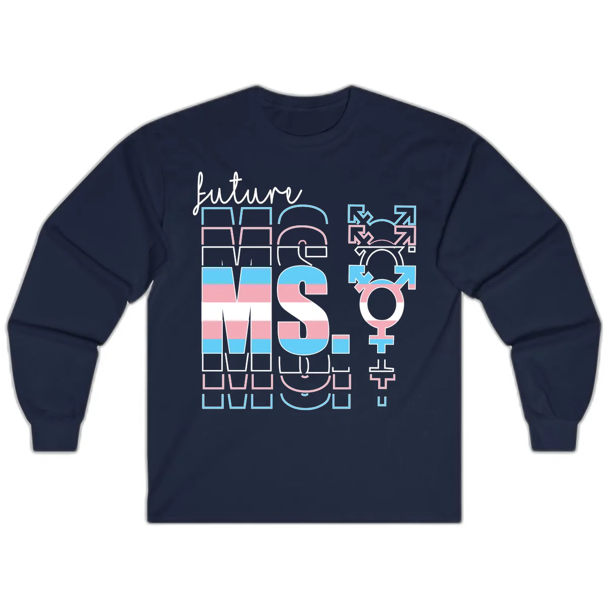 Future Self Gender Expression Pride Long Sleeve in Navy
