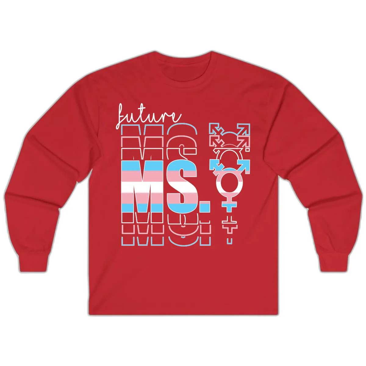Future Self Gender Expression Pride Long Sleeve in Red