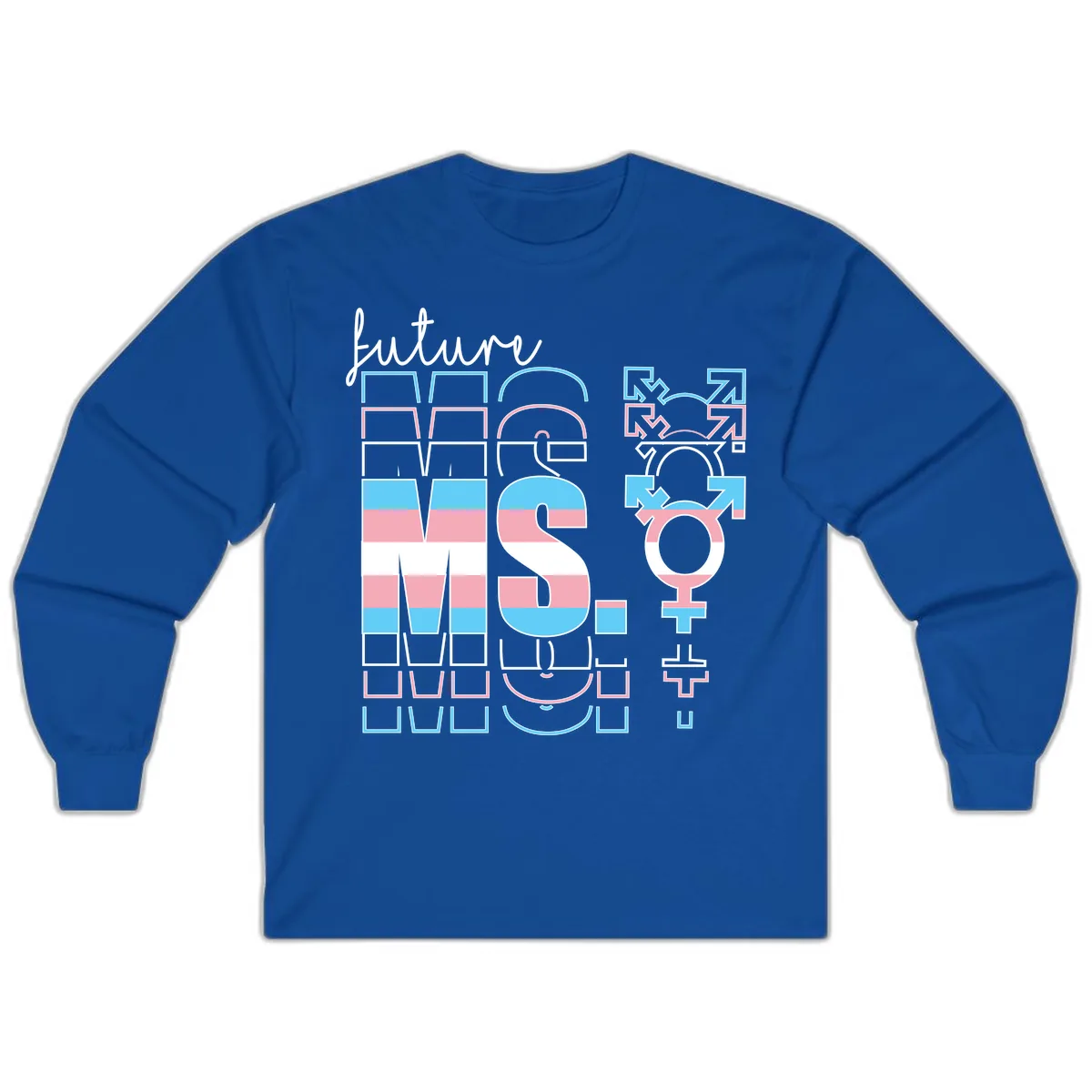 Future Self Gender Expression Pride Long Sleeve in Royal