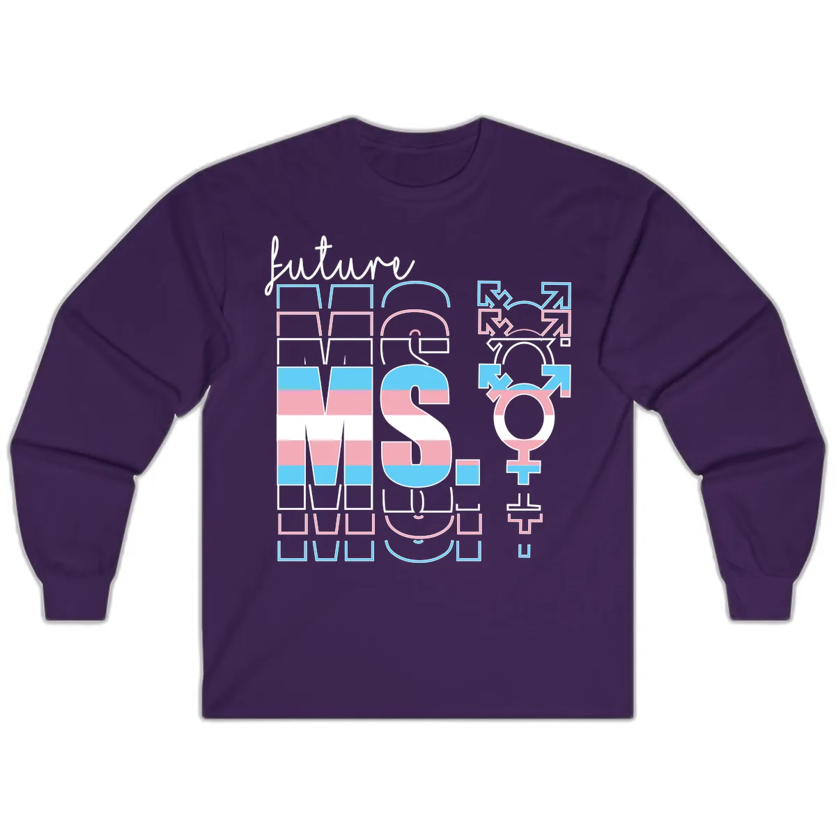 Future Self Gender Expression Pride Long Sleeve in Purple
