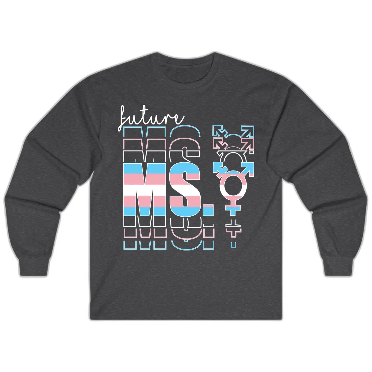 Future Self Gender Expression Pride Long Sleeve in Dark Heather