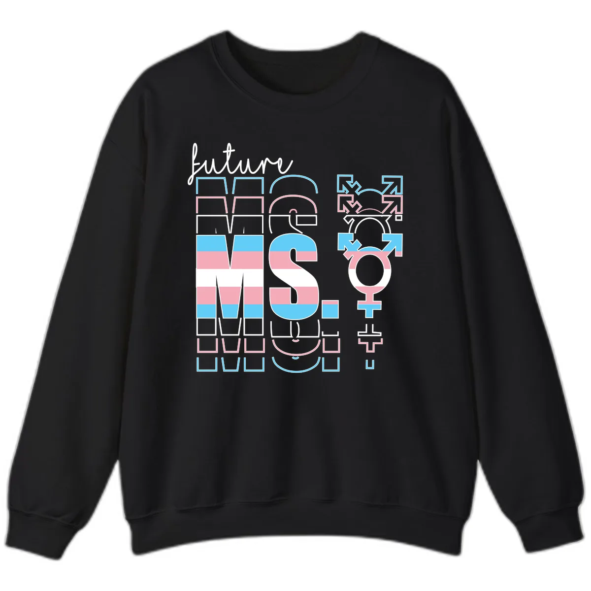 Future Self Gender Expression Pride Sweatshirt in Black