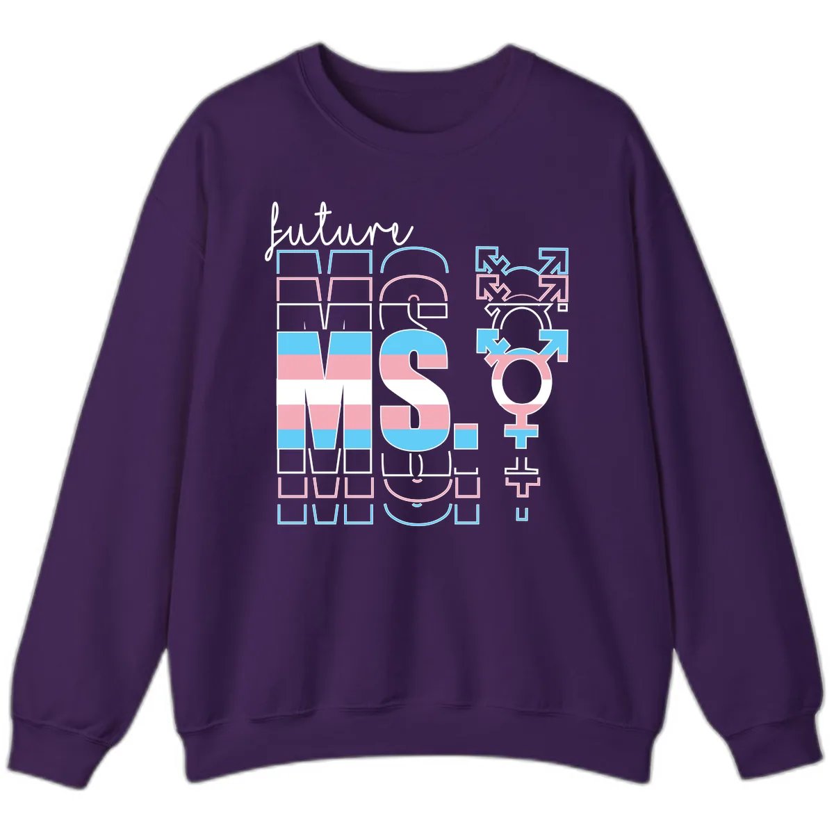 Future Self Gender Expression Pride Sweatshirt in Purple