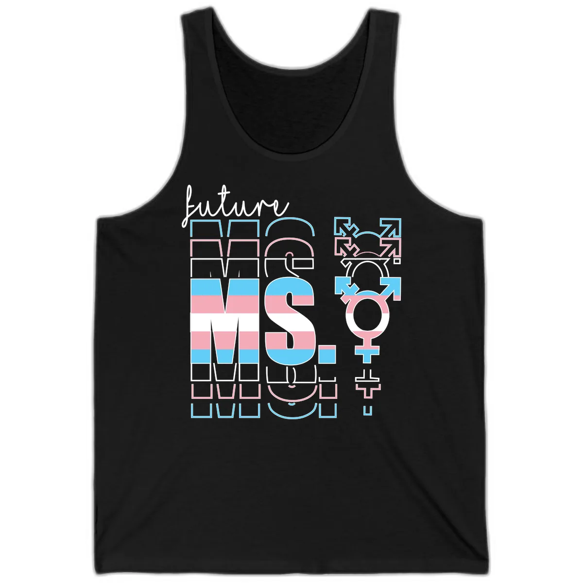 Future Self Gender Expression Pride Tank in Black