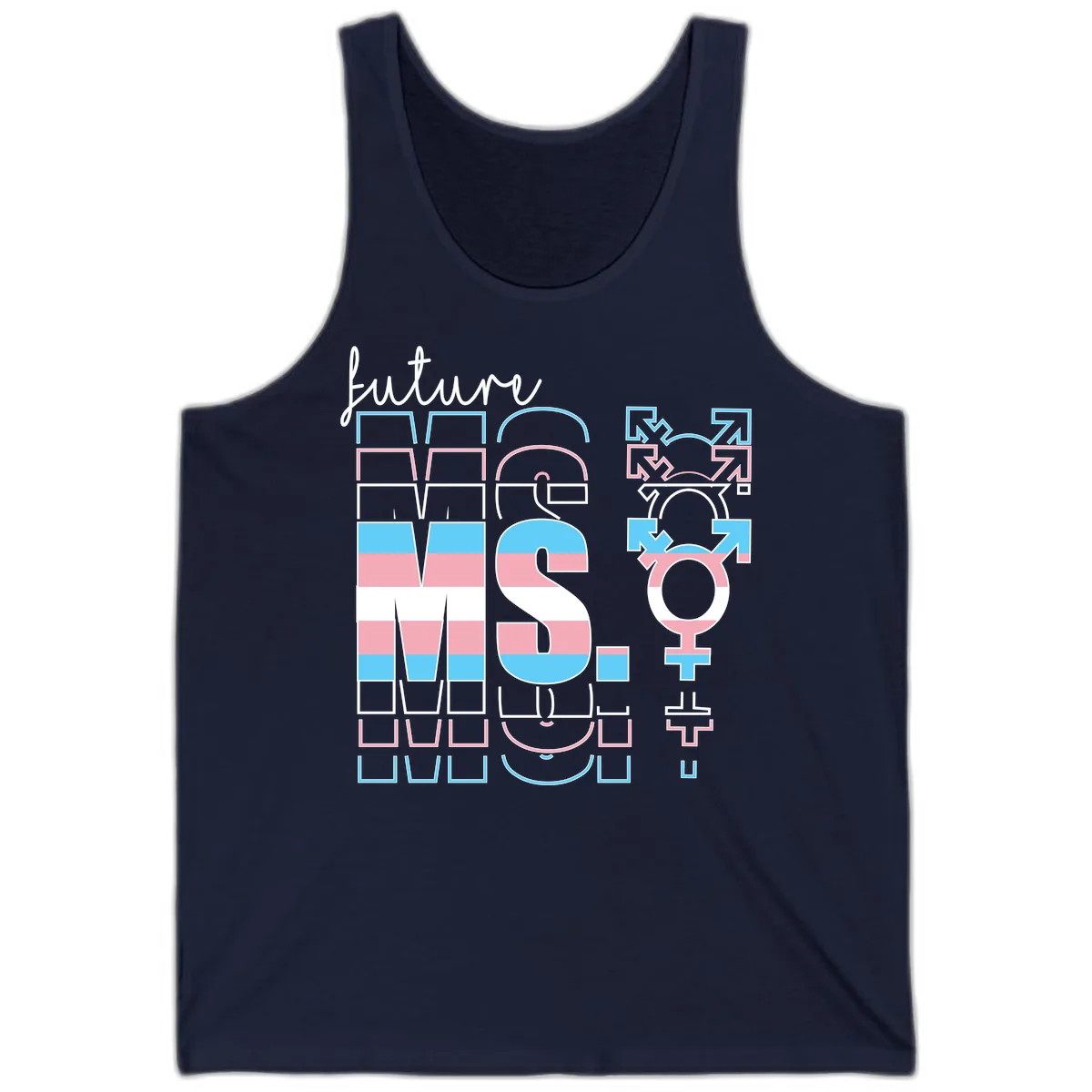Future Self Gender Expression Pride Tank in Navy