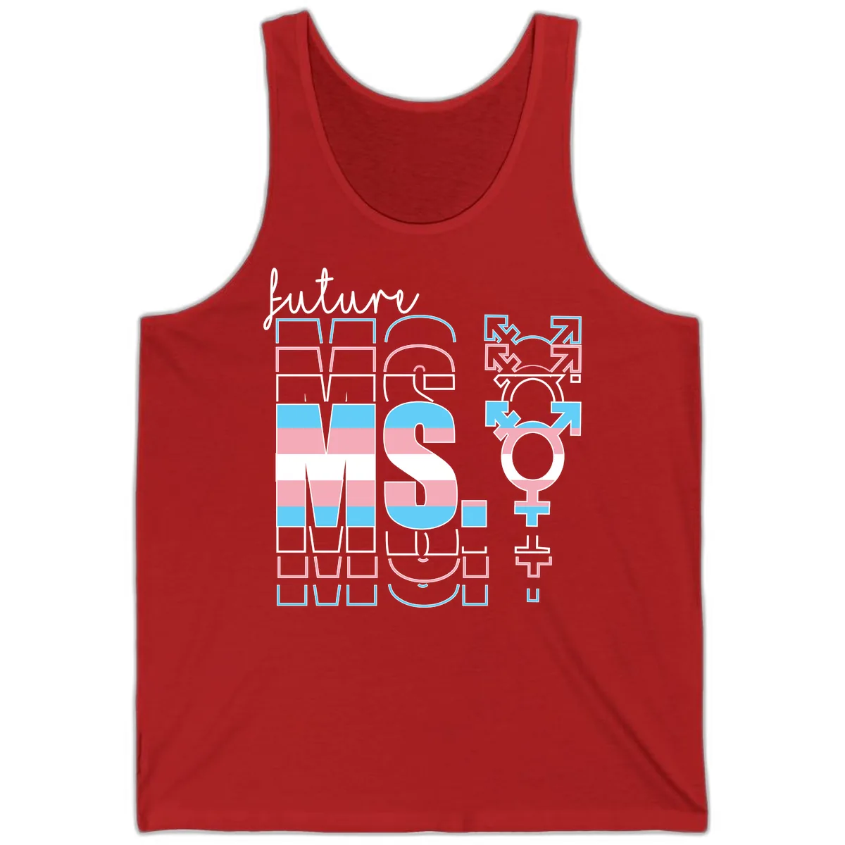 Future Self Gender Expression Pride Tank in Red