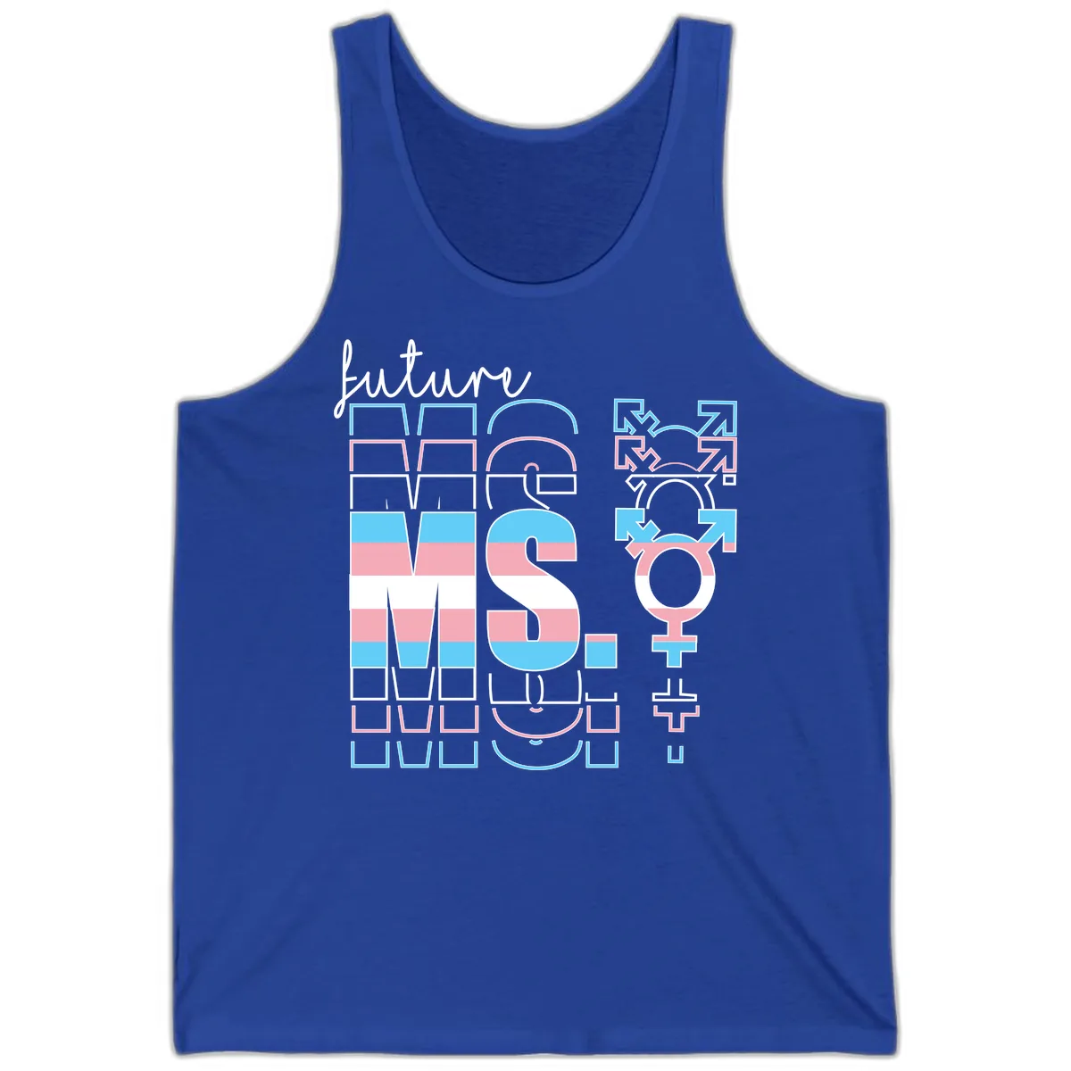 Future Self Gender Expression Pride Tank in True Royal