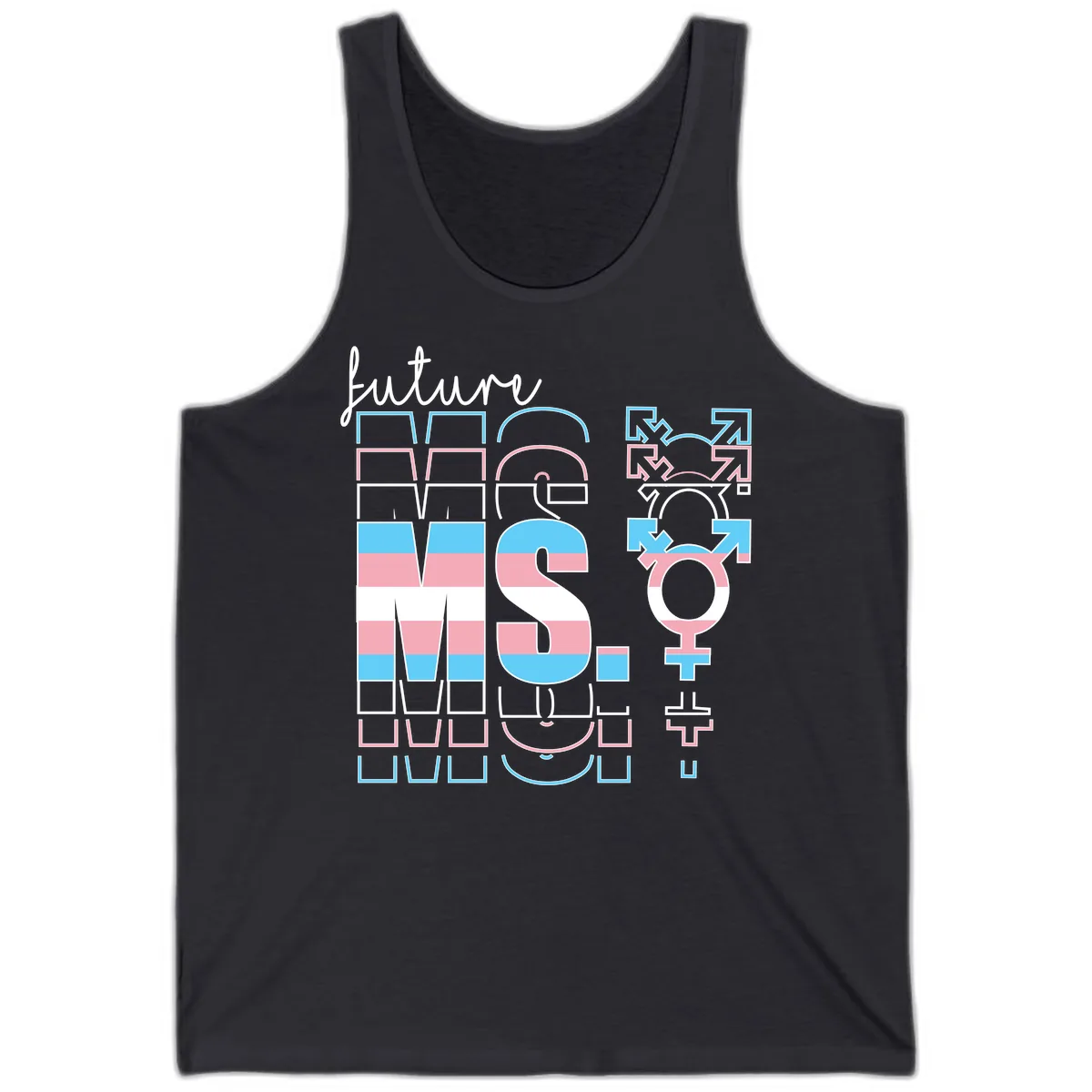Future Self Gender Expression Pride Tank in Dark Grey