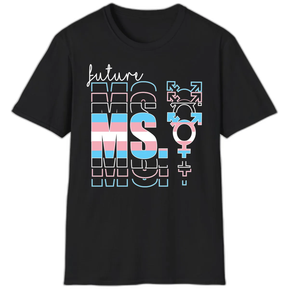 Future Self Gender Expression Pride T-Shirt in Black