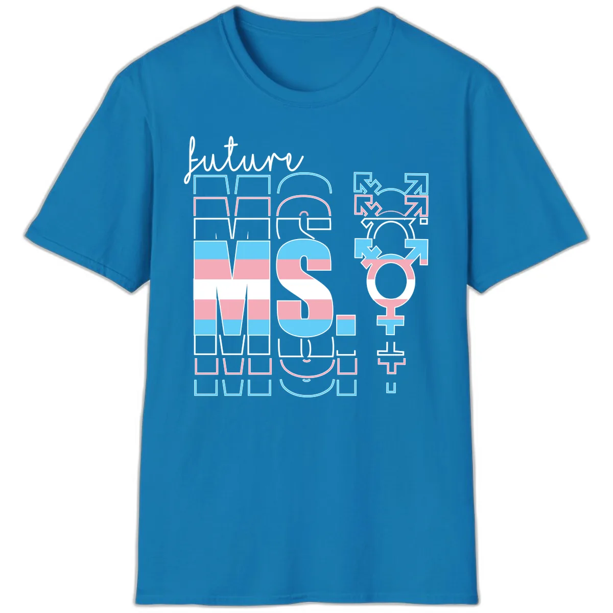 Future Self Gender Expression Pride T-Shirt in Sapphire