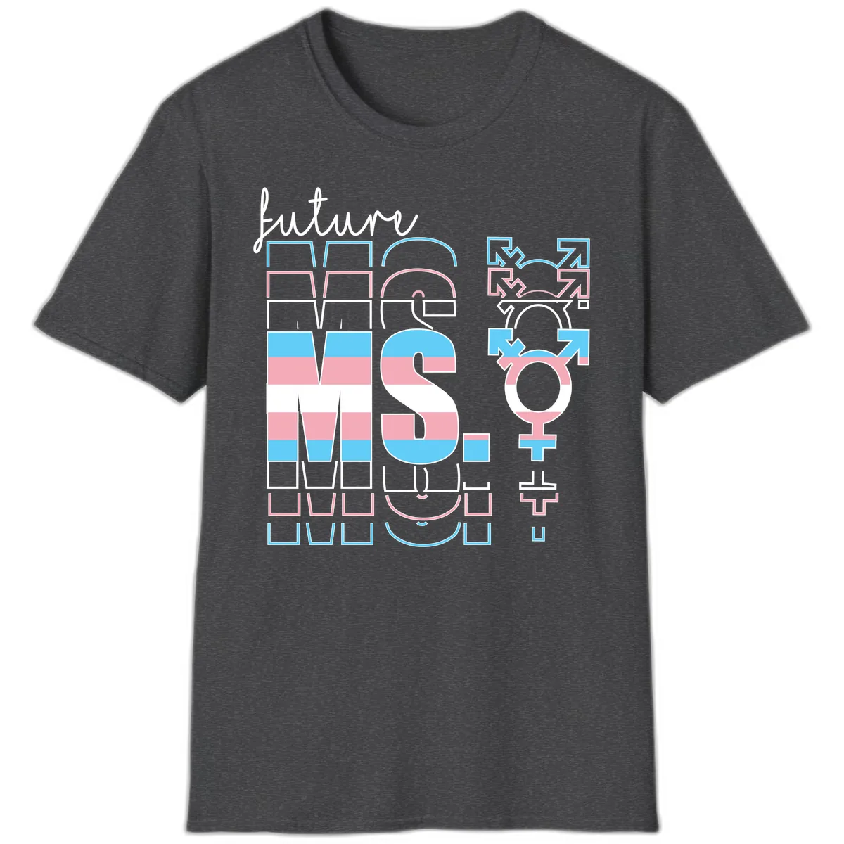 Future Self Gender Expression Pride T-Shirt in Dark Heather