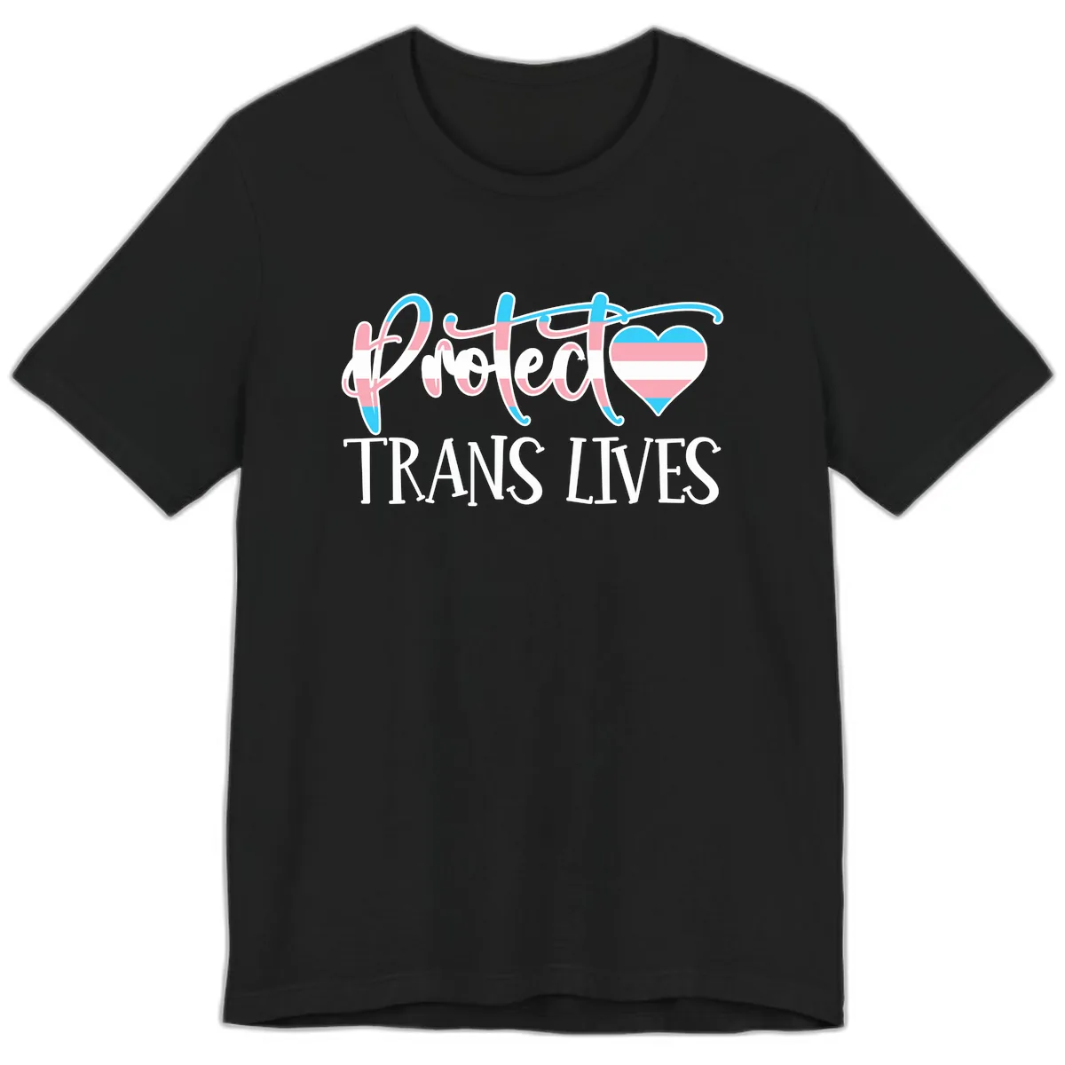 I Heart Trans Lives Premium T-Shirt in Black