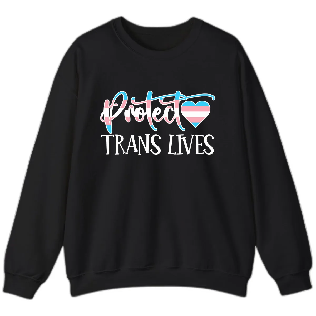 I Heart Trans Lives Sweatshirt in Black