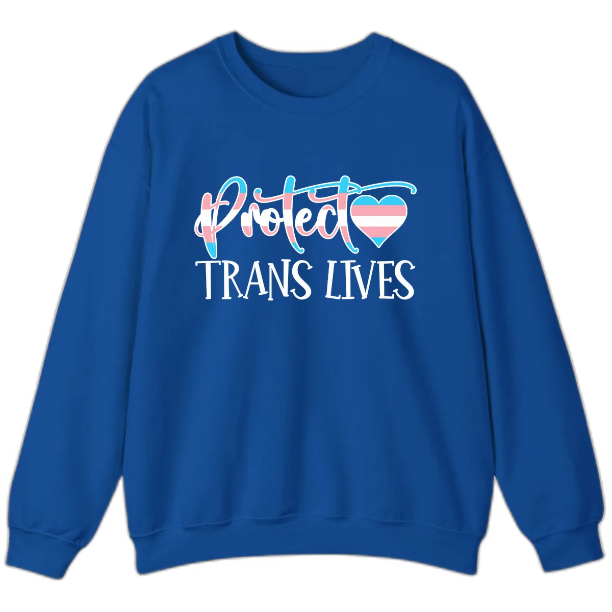 I Heart Trans Lives Sweatshirt in Royal