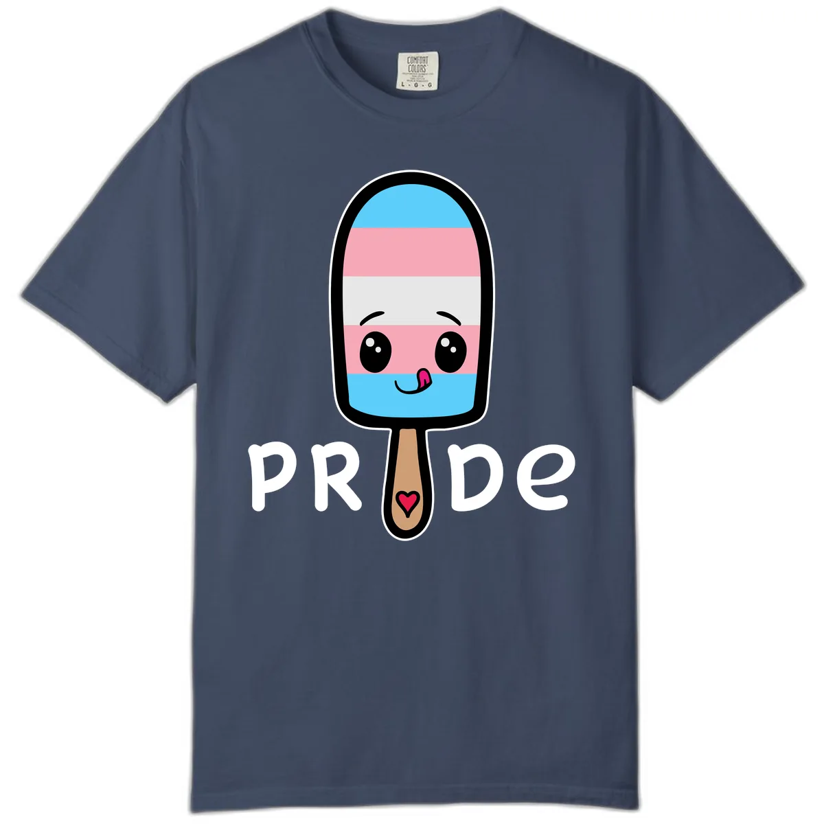 Rainbow Popsicle Pride Comfort Color in Midnight