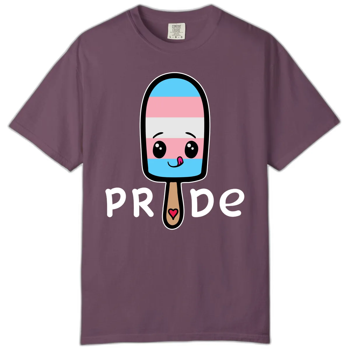 Rainbow Popsicle Pride Comfort Color in Berry