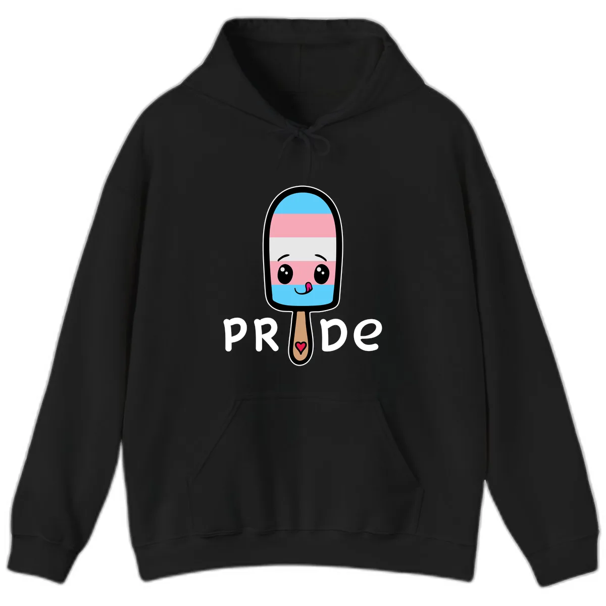 Rainbow Popsicle Pride Hoodie in Black