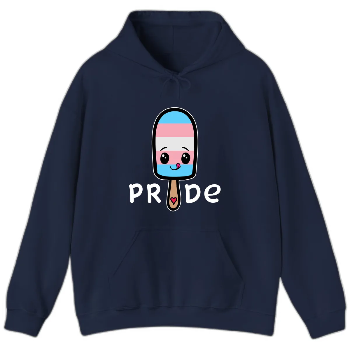 Rainbow Popsicle Pride Hoodie in Navy