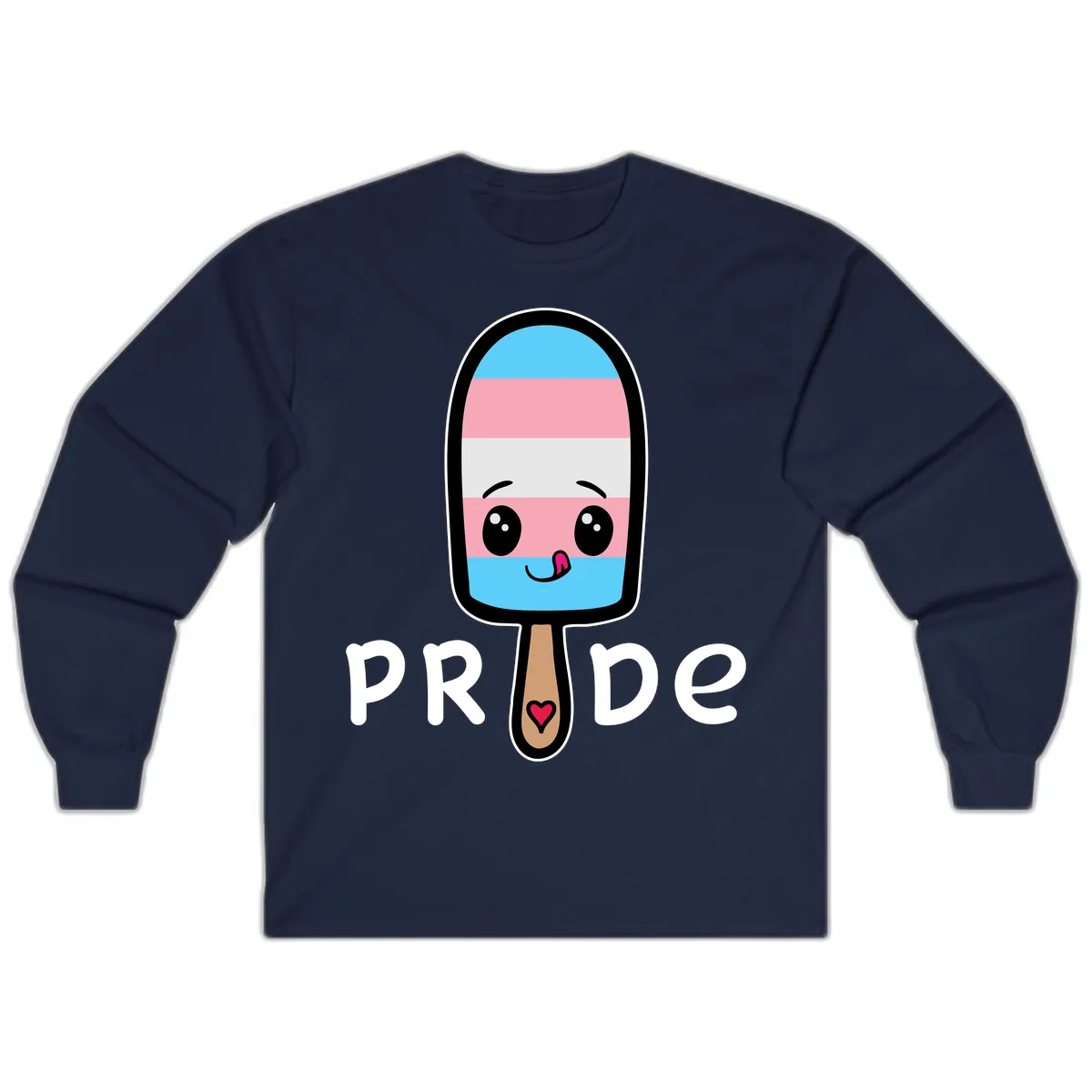 Rainbow Popsicle Pride Long Sleeve in Navy