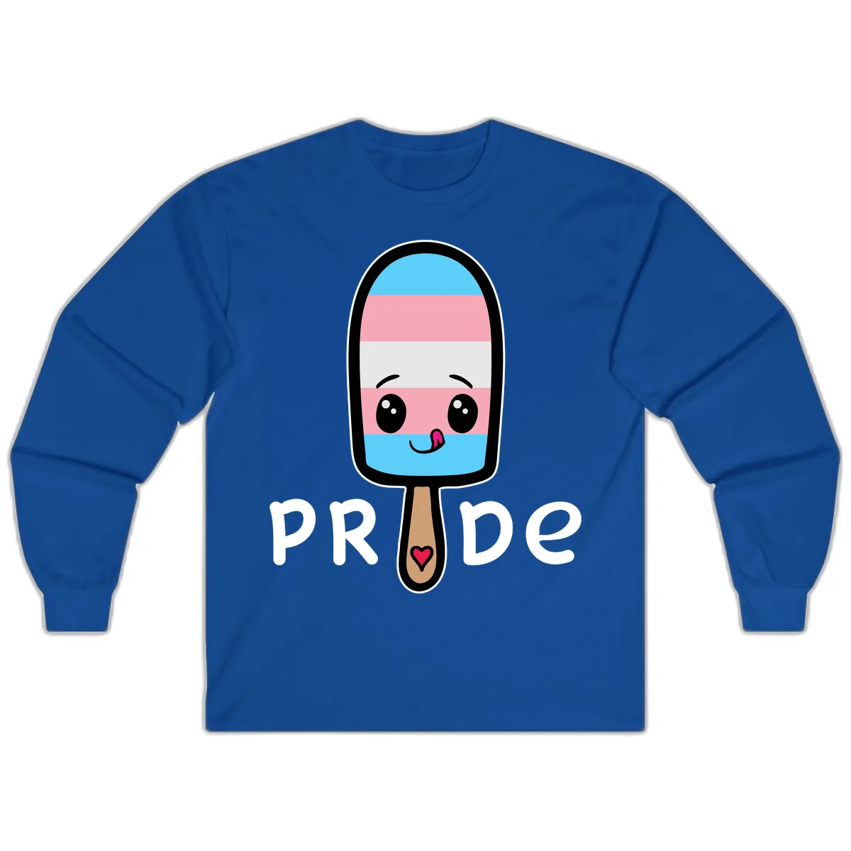Rainbow Popsicle Pride Long Sleeve in Royal