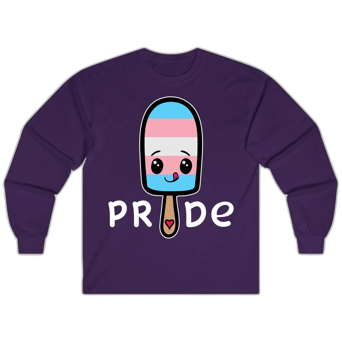 Rainbow Popsicle Pride Long Sleeve in Purple