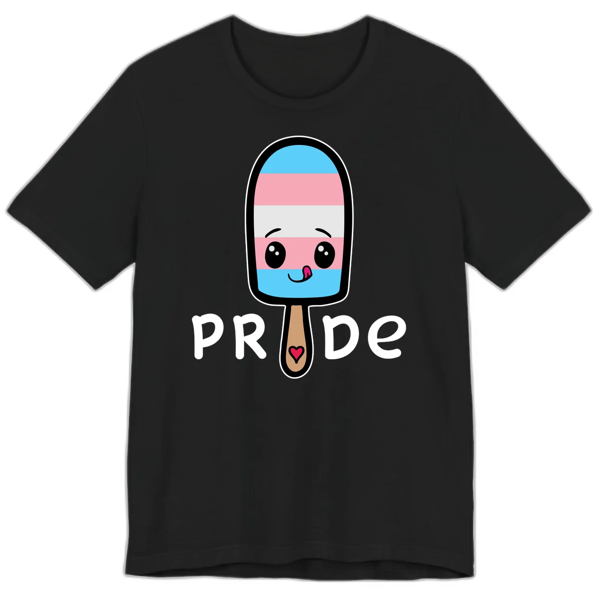 Rainbow Popsicle Pride Premium T-Shirt in Black
