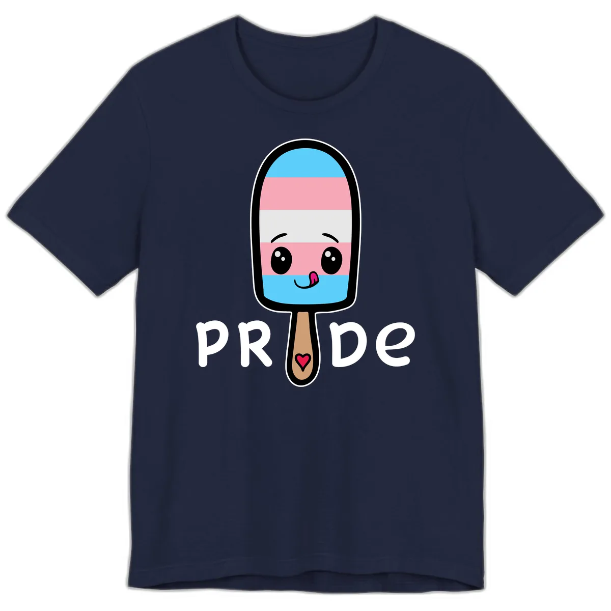 Rainbow Popsicle Pride Premium T-Shirt in Navy