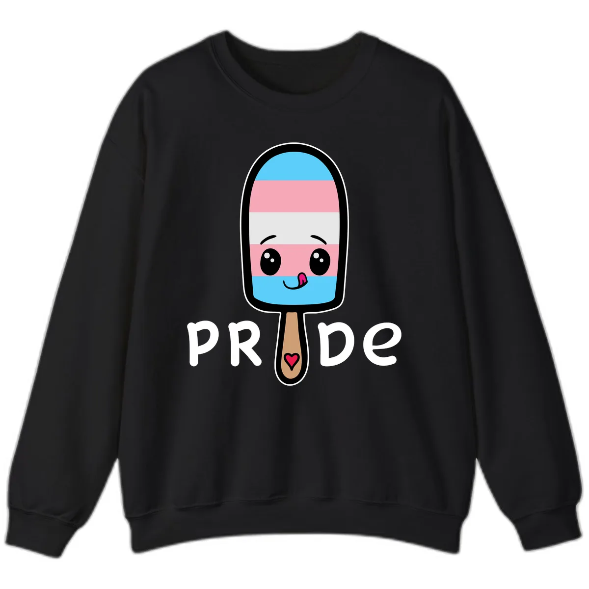 Rainbow Popsicle Pride Sweatshirt in Black