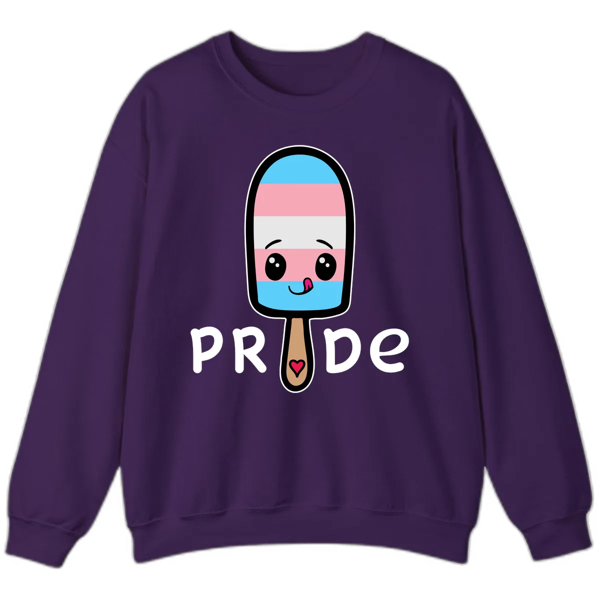 Rainbow Popsicle Pride Sweatshirt in Purple