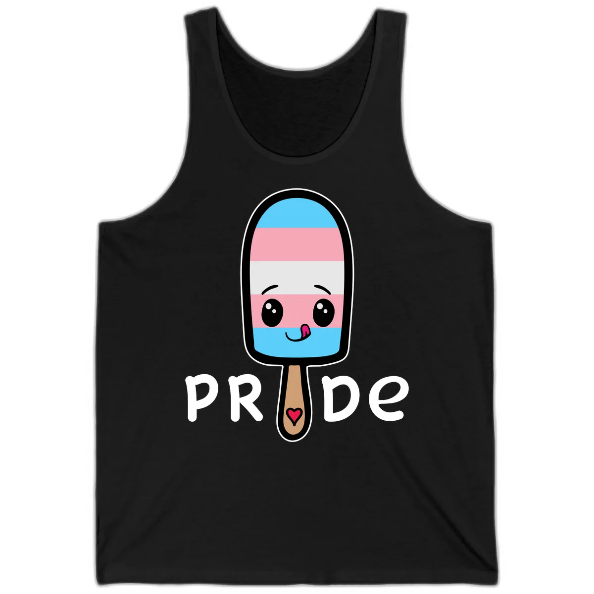 Rainbow Popsicle Pride Tank in Black