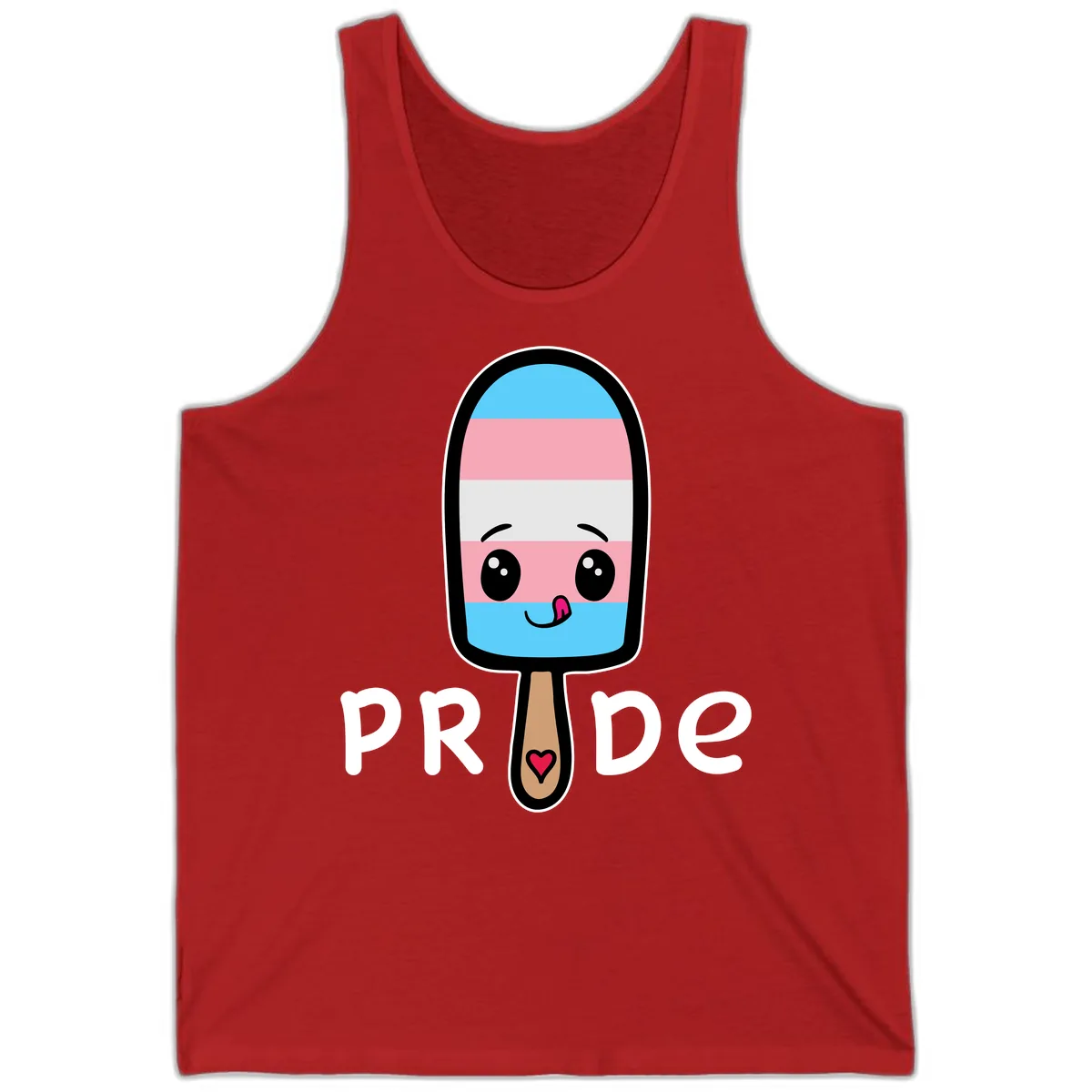 Rainbow Popsicle Pride Tank in Red