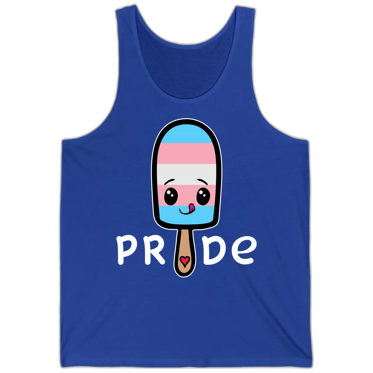Rainbow Popsicle Pride Tank in True Royal