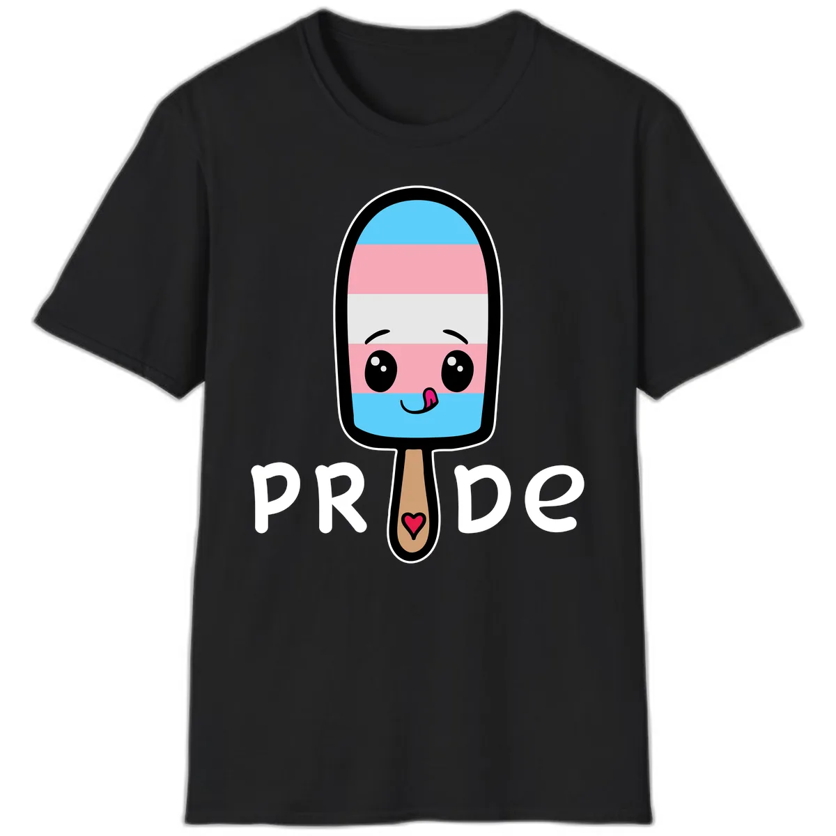 Rainbow Popsicle Pride T-Shirt in Black