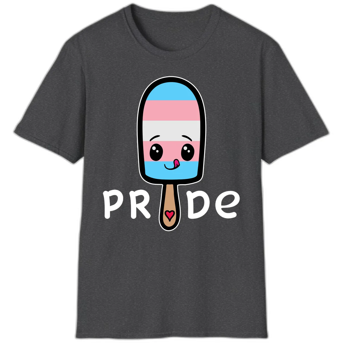 Rainbow Popsicle Pride T-Shirt in Dark Heather