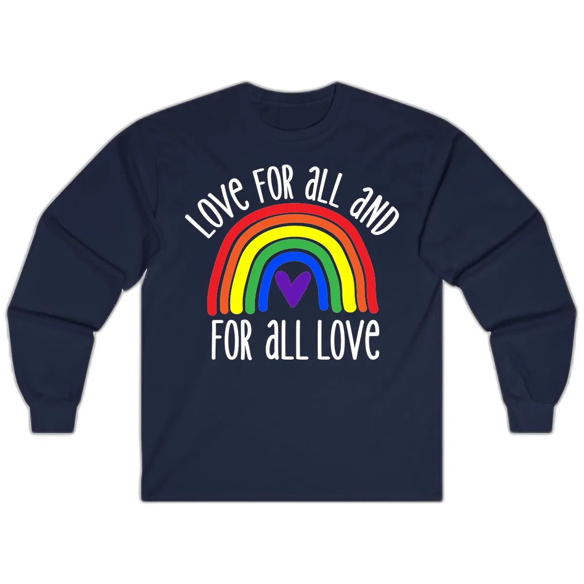 Love For All And All For Love Long Sleeve in Navy