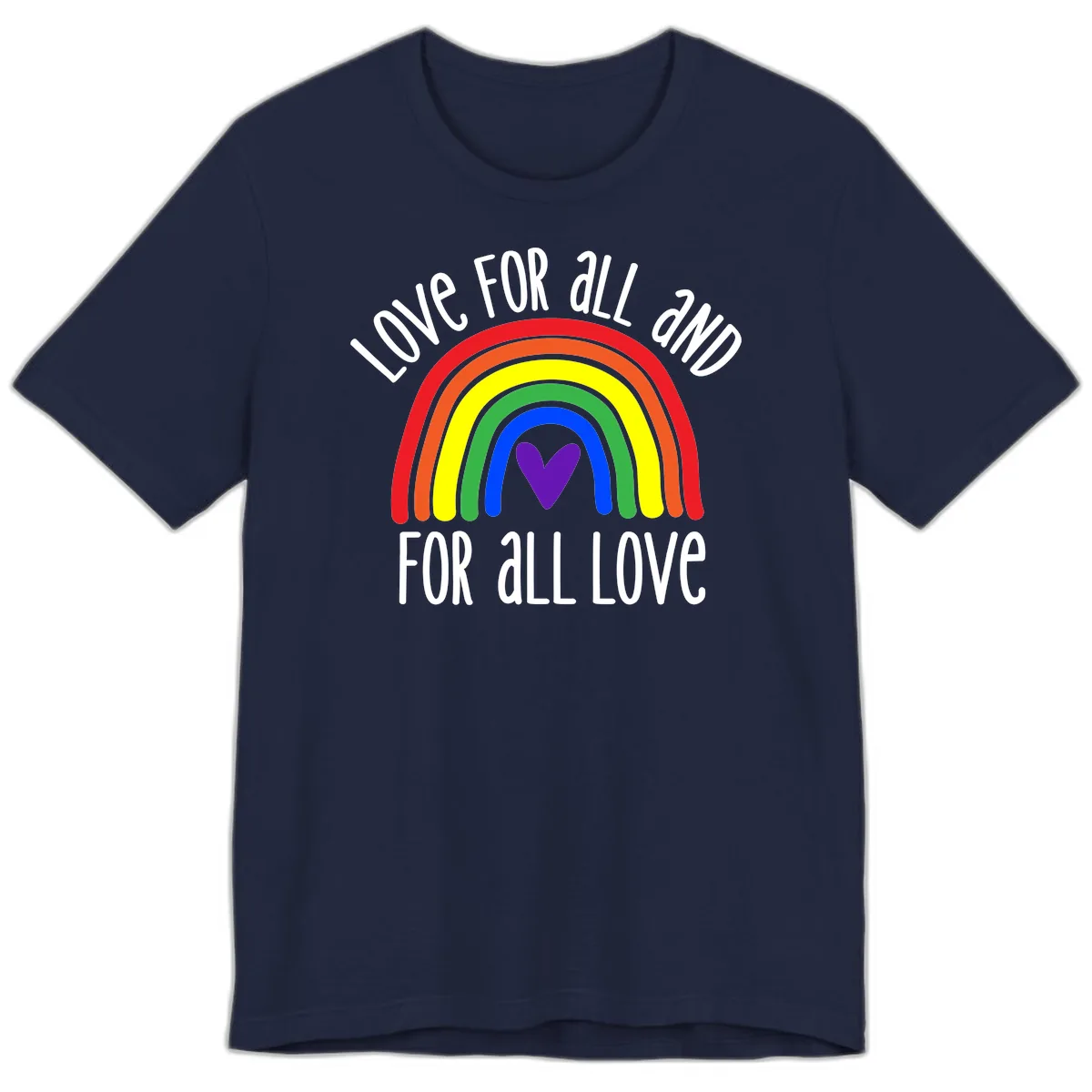 Love For All And All For Love Premium T-Shirt in Navy