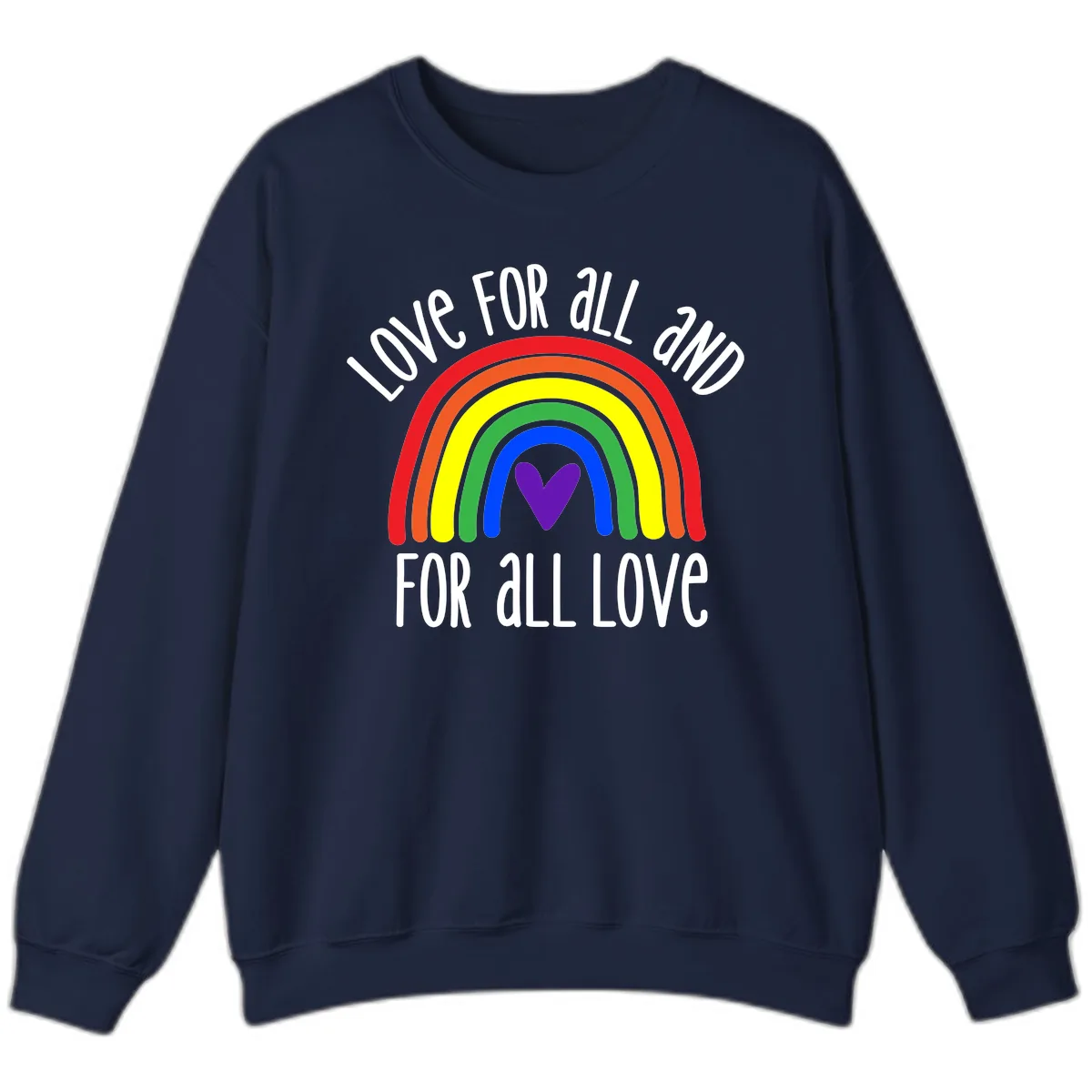 Love For All And All For Love Sweatshirt in Navy