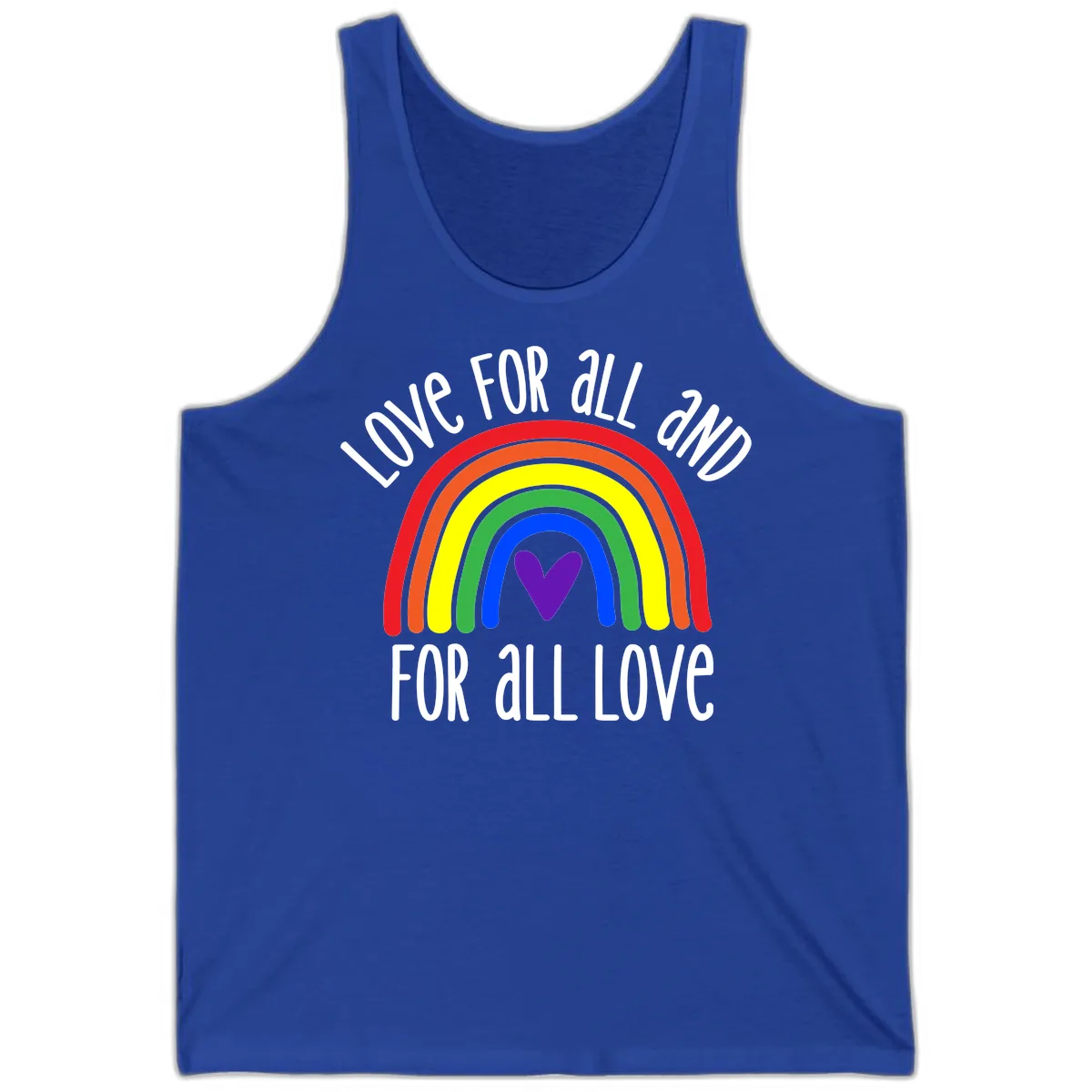 Love For All And All For Love Tank in True Royal