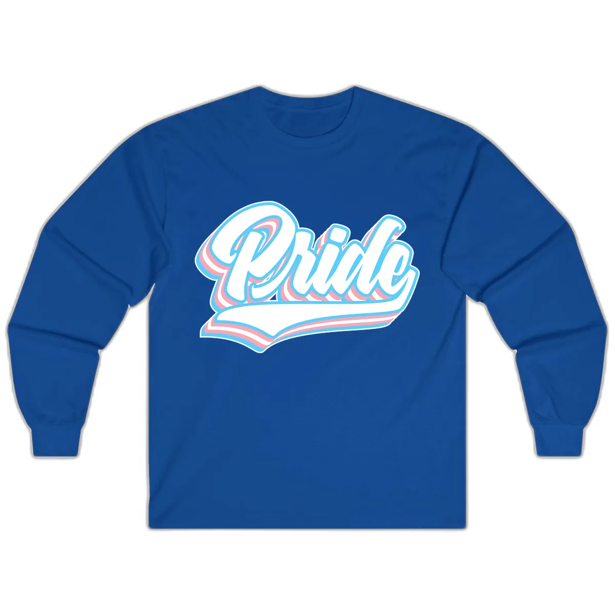 Pride Wave Retro Script Long Sleeve in Royal