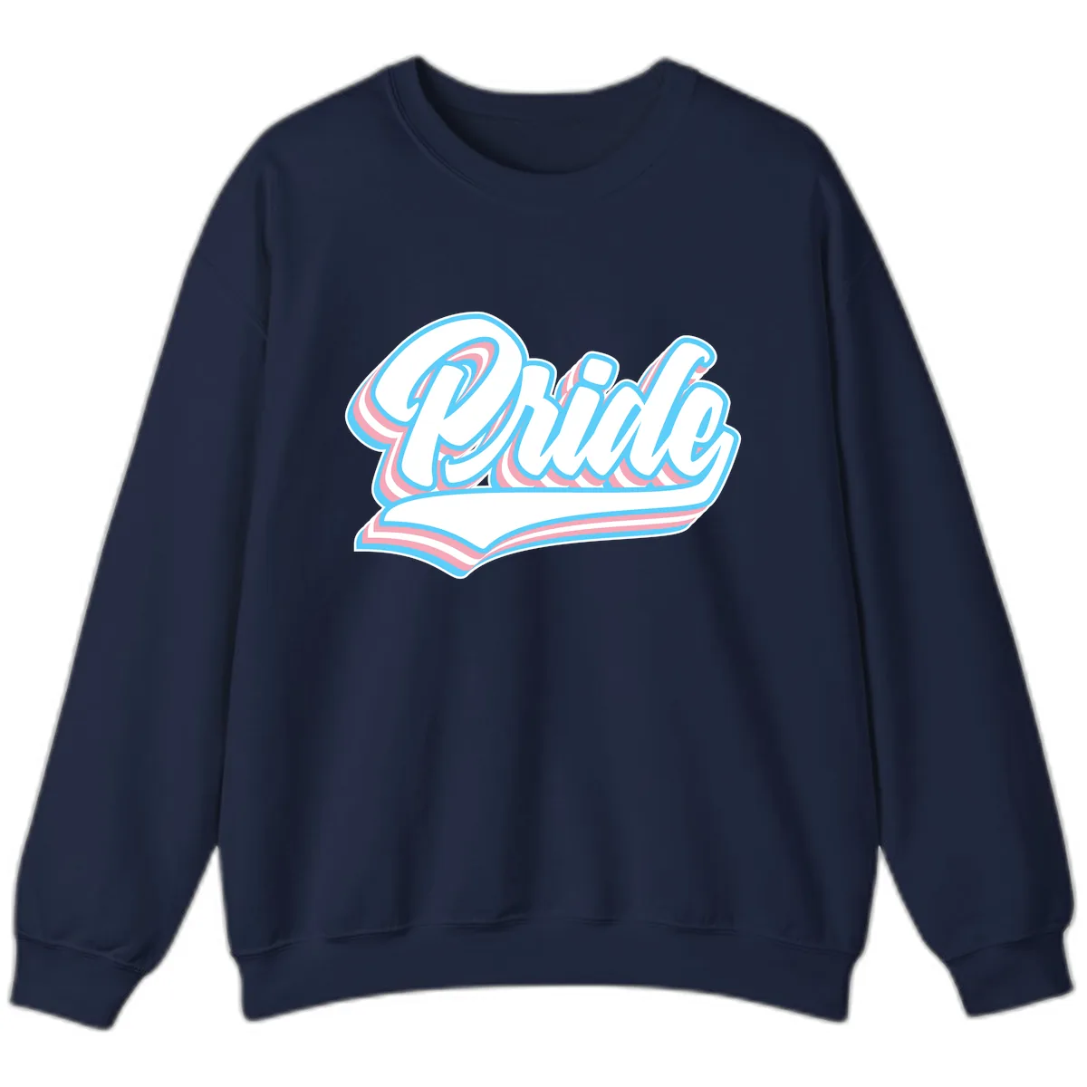 Pride Wave Retro Script Sweatshirt in Navy