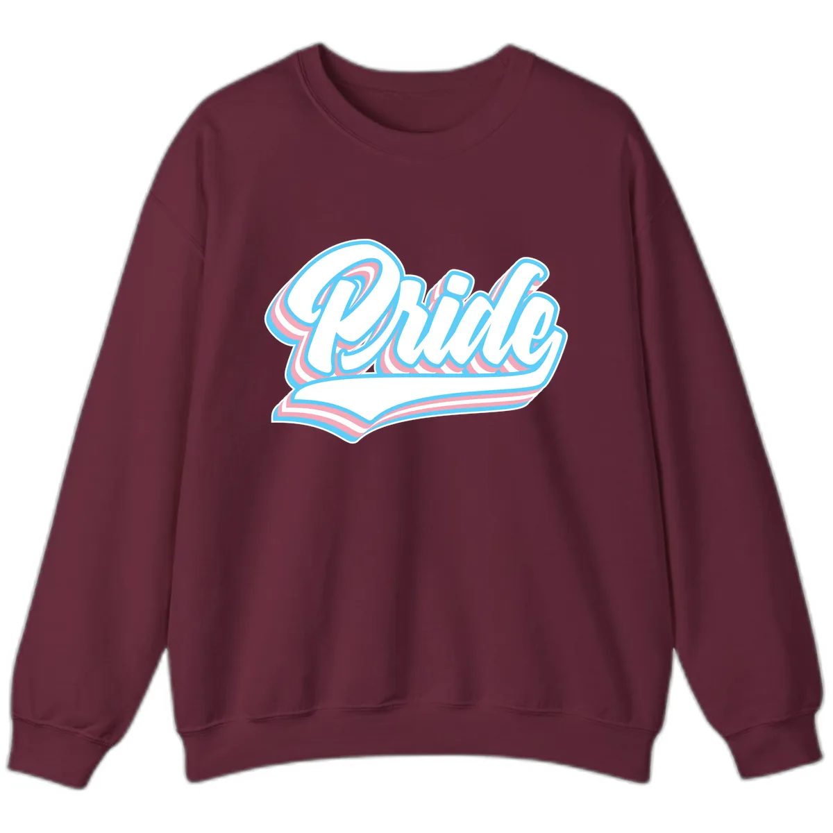 Pride Wave Retro Script Sweatshirt in Maroon