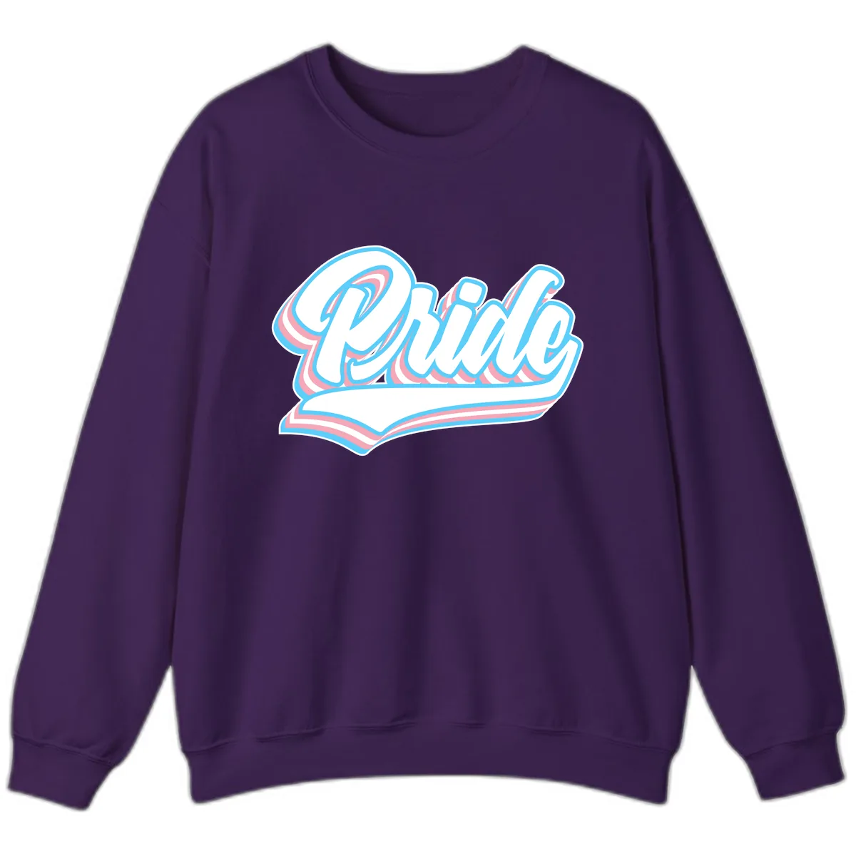 Pride Wave Retro Script Sweatshirt in Purple