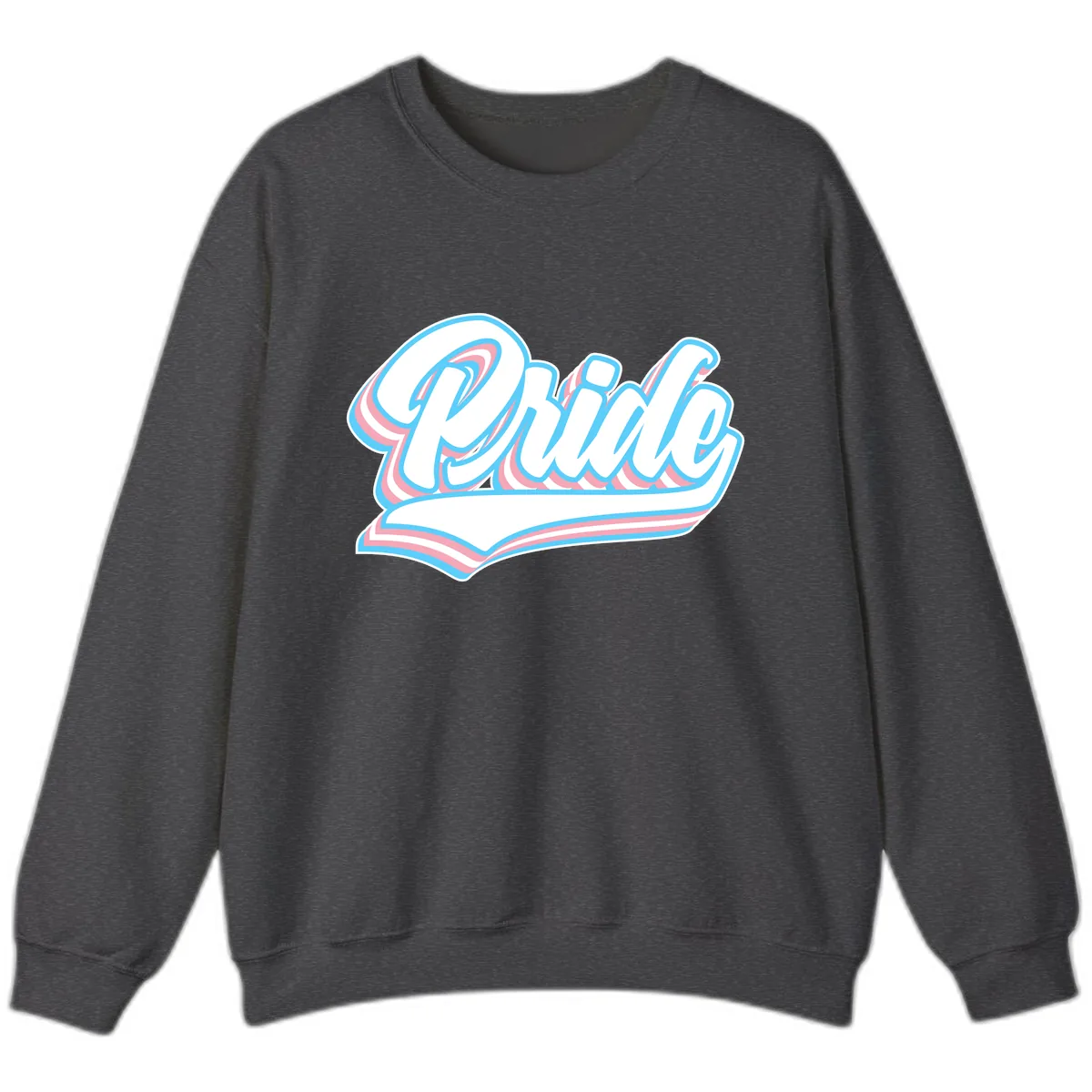 Pride Wave Retro Script Sweatshirt in Dark Heather