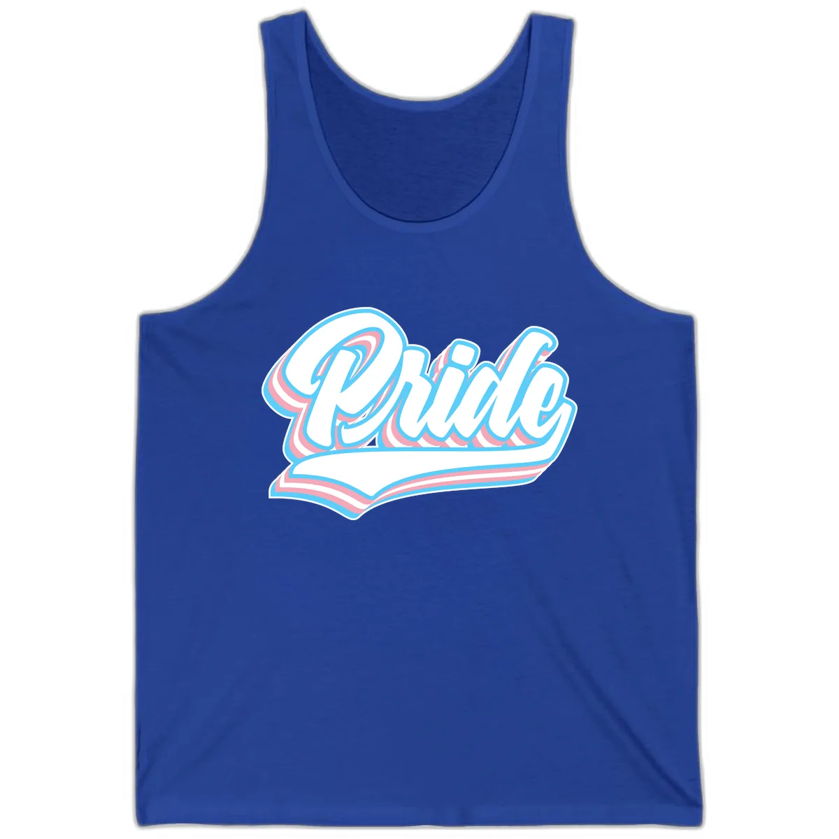 Pride Wave Retro Script Tank in True Royal