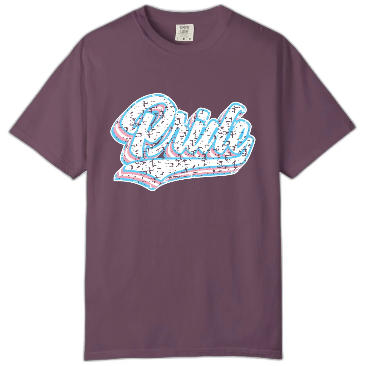 Wavy Textured Typography Design Comfort Color in Berry