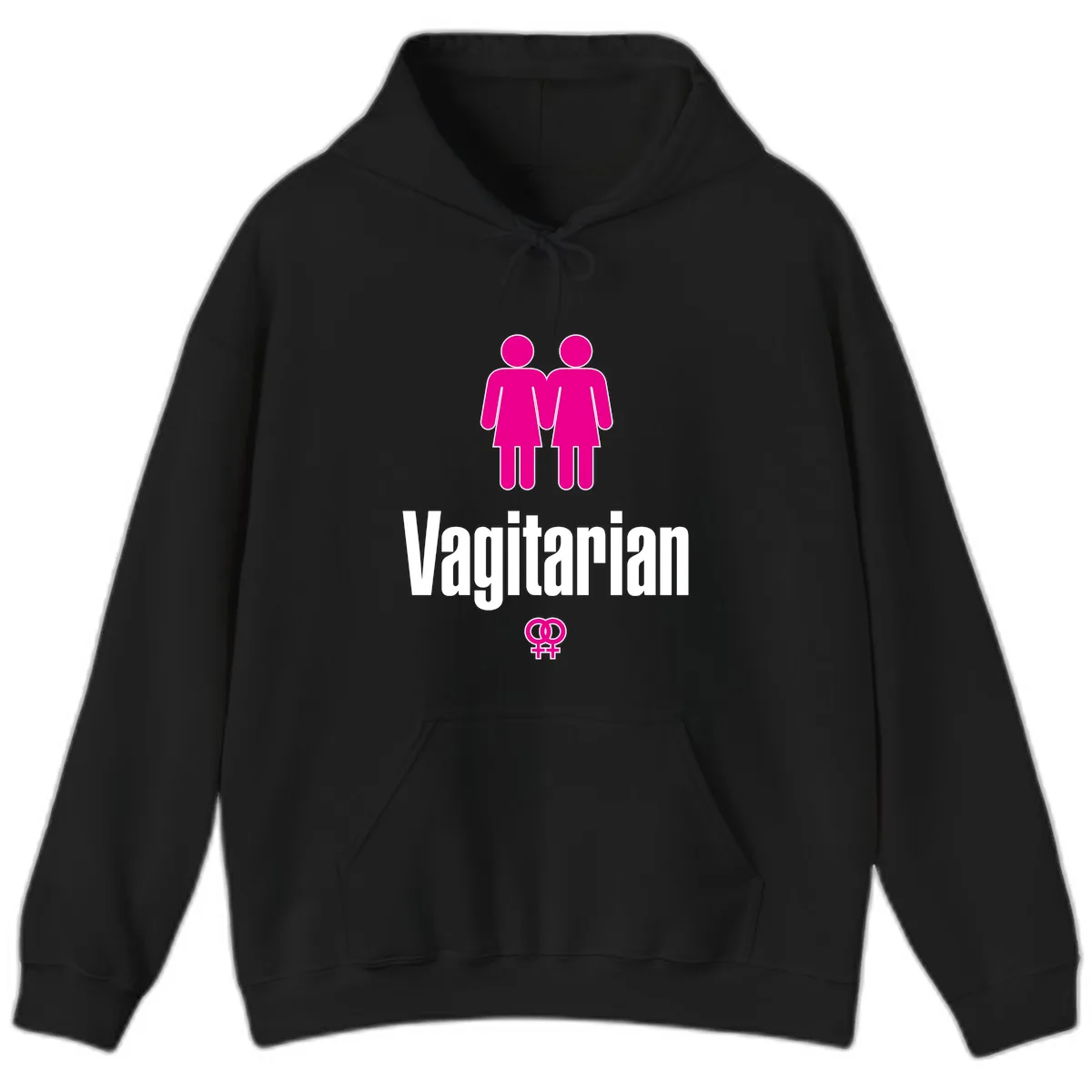 Vagitarian Pride Hoodie in Black