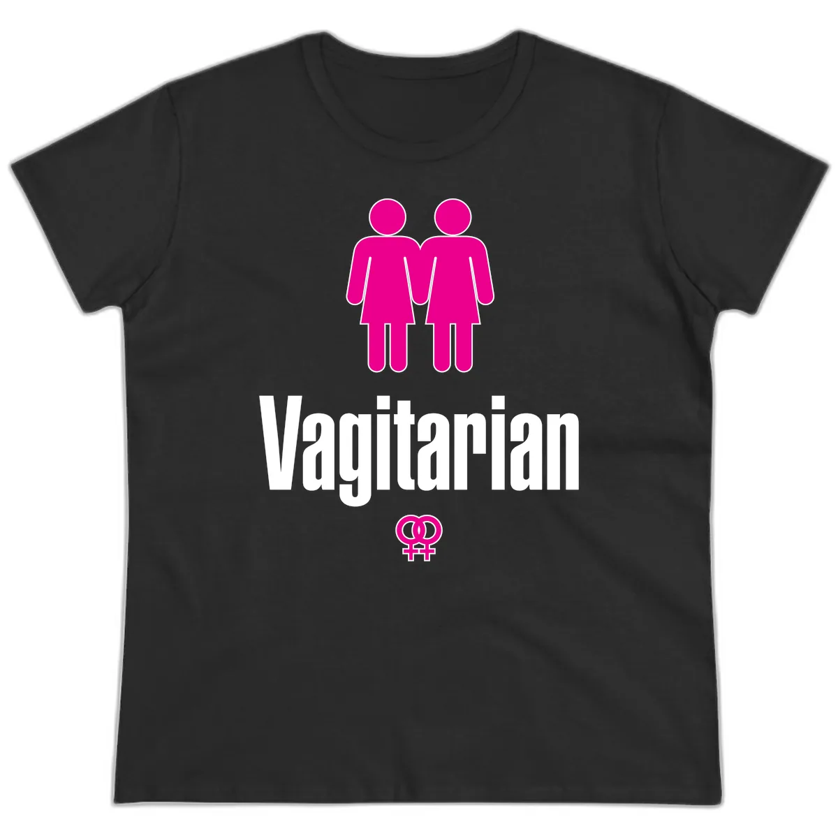 Vagitarian Pride Ladies Tee in Black