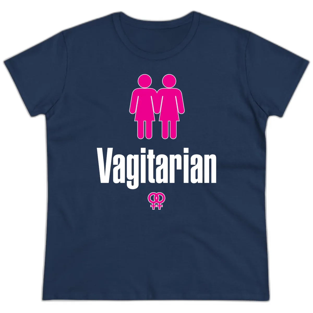 Vagitarian Pride Ladies Tee in Navy