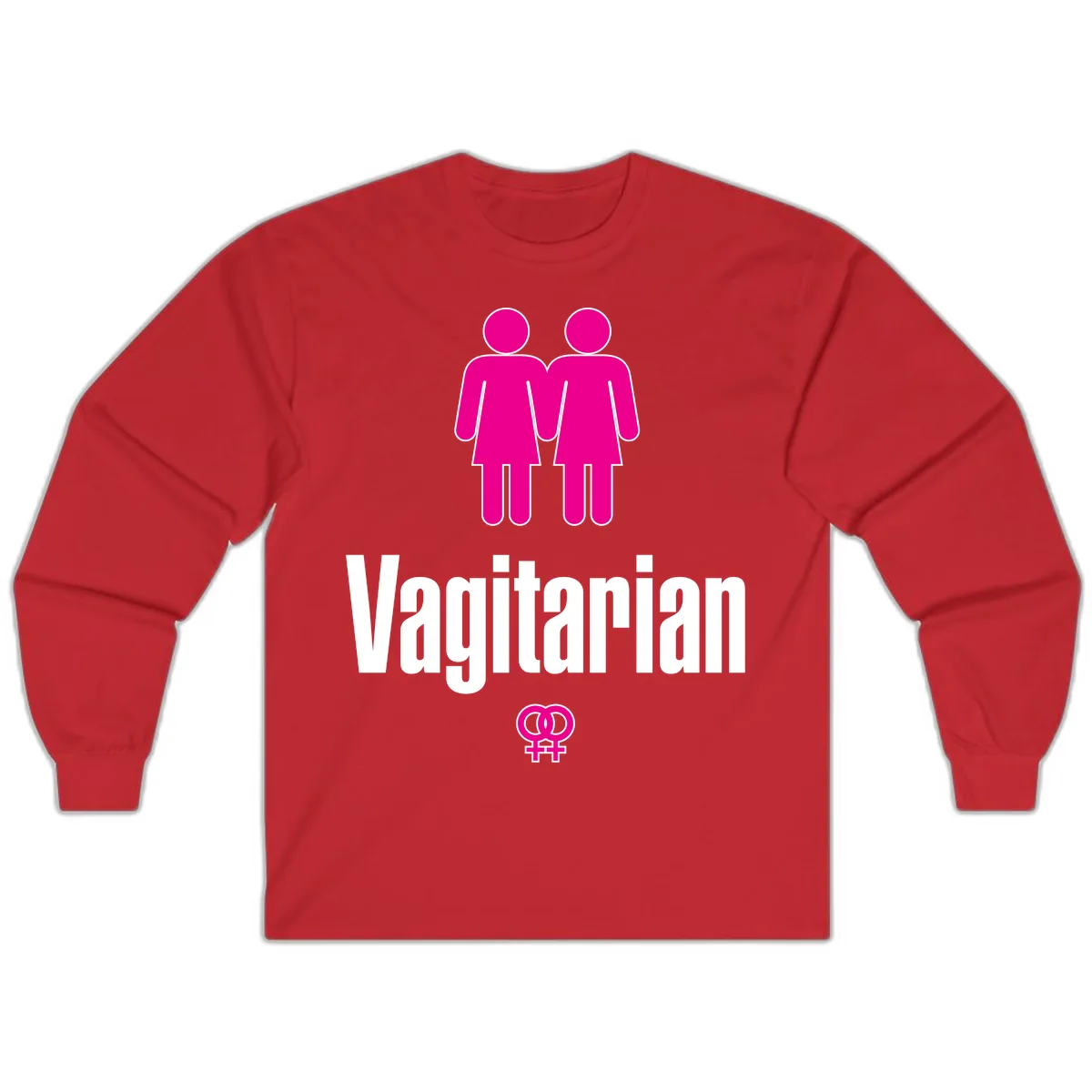 Vagitarian Pride Long Sleeve in Red