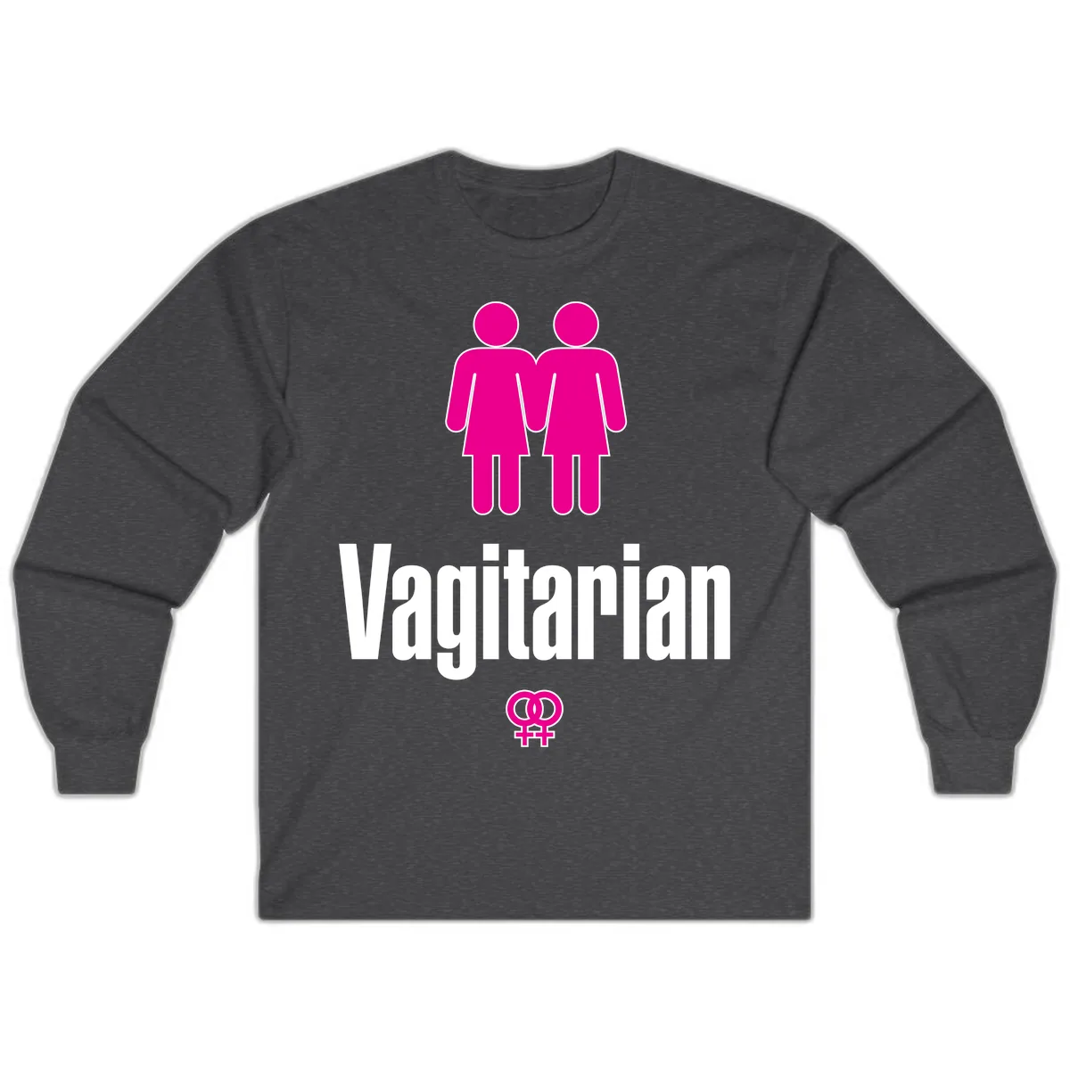 Vagitarian Pride Long Sleeve in Dark Heather